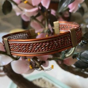 Antique viper silver brass cuff